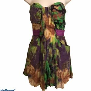 Charlie Jade Watercolor Print Mini Dress